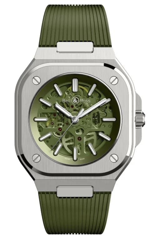 BR05 Stainless Steel Green Skeleton / Limited Edition / Rubber