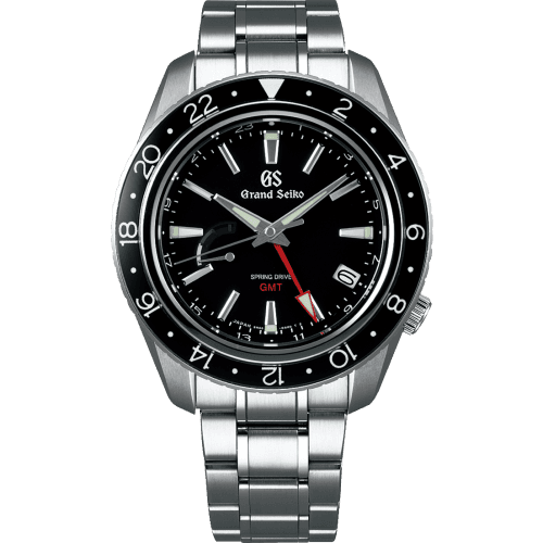 Spring Drive GMT Stainless Steel / Black / Bracelet