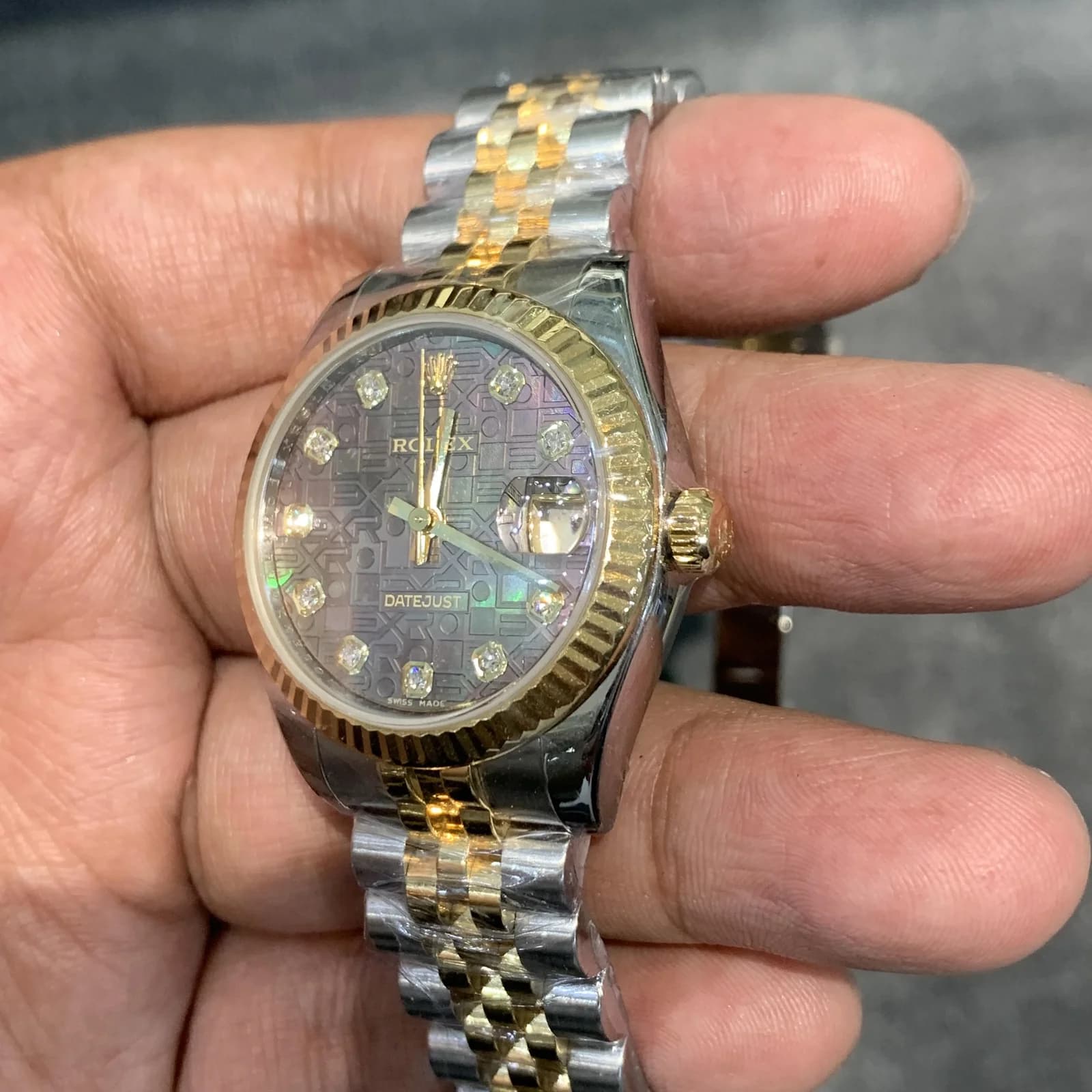 Thumb Datejust 36 Rolesor Everose Fluted / Jubilee / Pink Computer