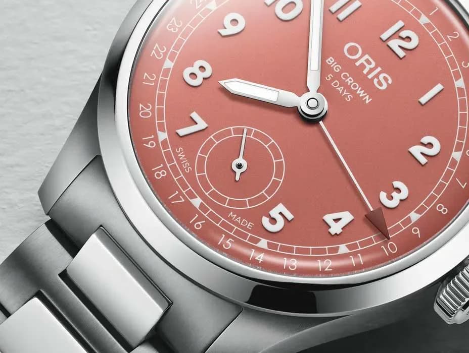 Thumb Big Crown Pointer Date Calibre 403 Stainless Steel / Red / Bracelet