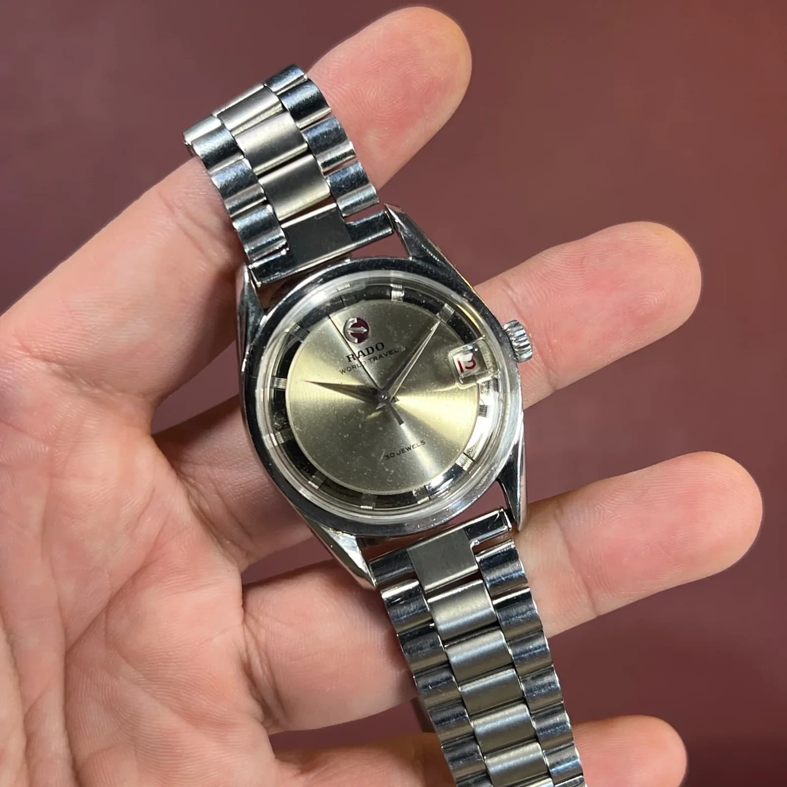 Thumb Rado World Travel Polerouter 59948 Gold-Plated Champagne Concentric Guilloché Dial