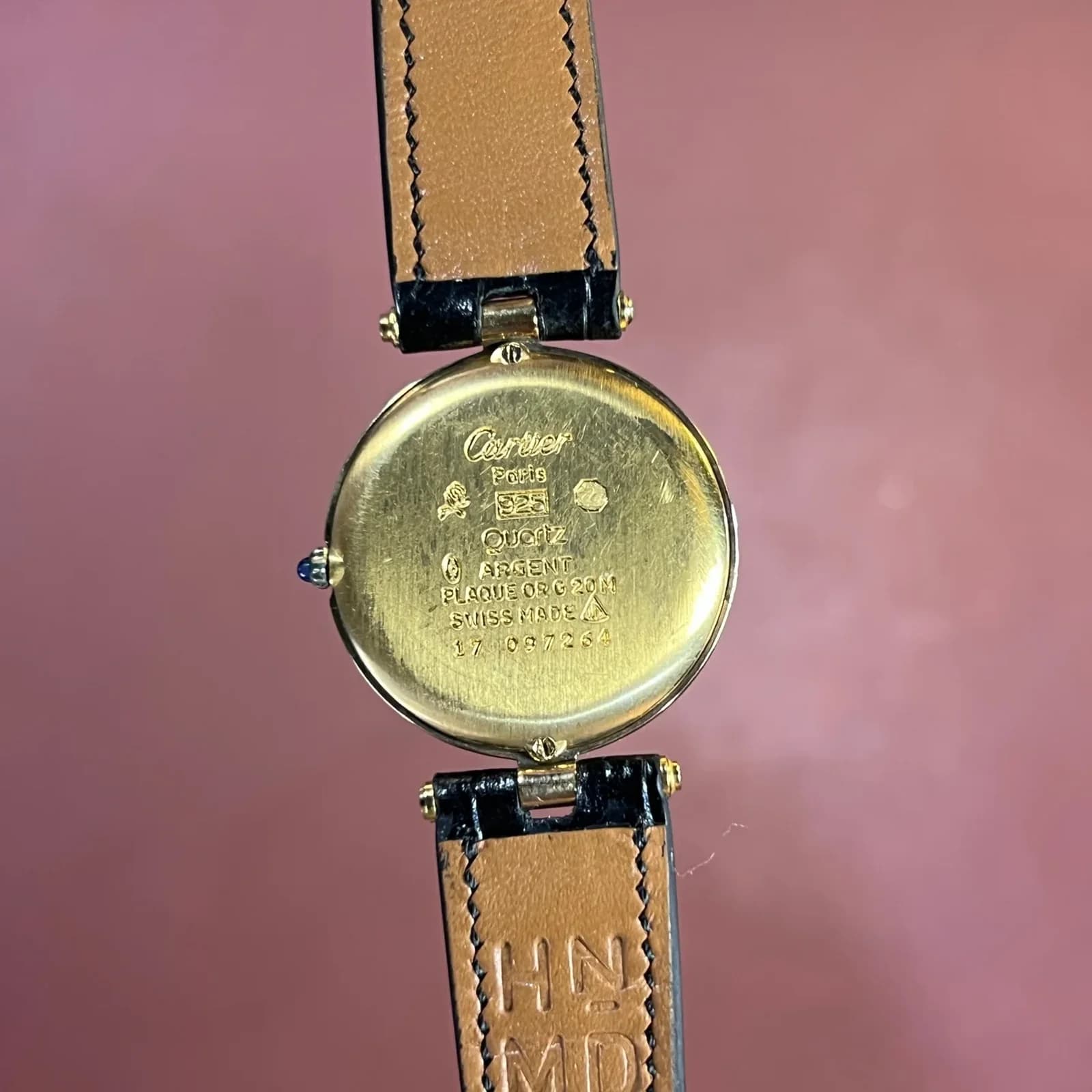 Thumb VINTAGE CARTIER VENDOME LM  VERMEIL BLACK SPIDER DIAL