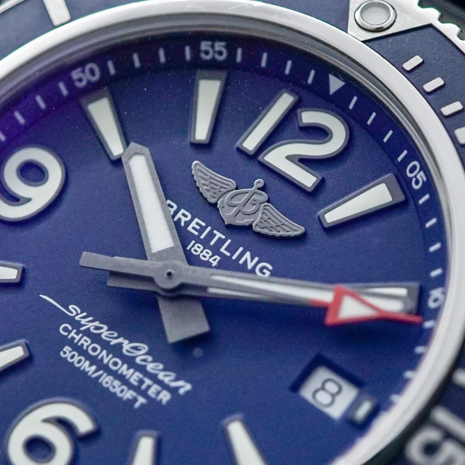 Thumb Superocean Automatic 42 Blue Dial Steel Bracelet