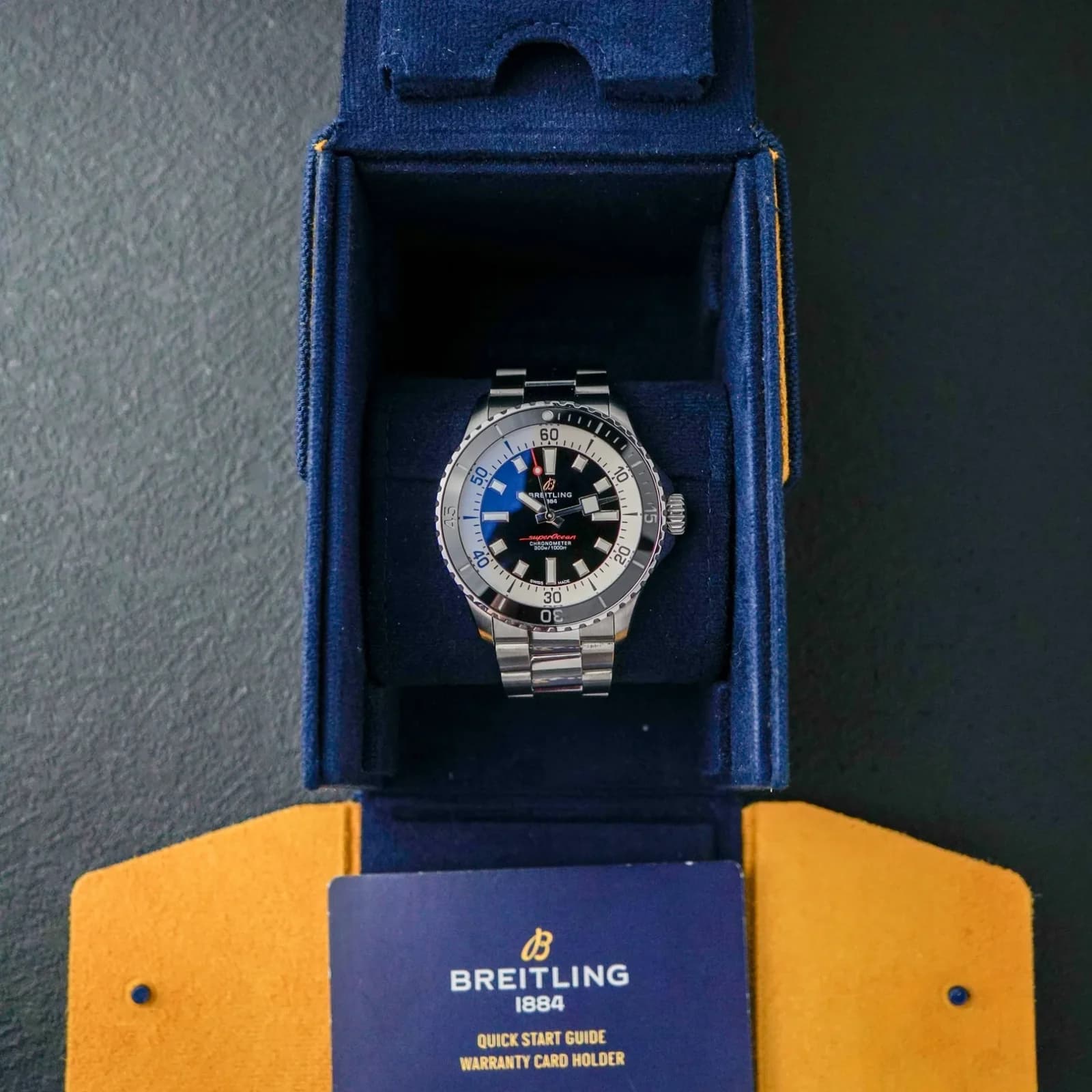Thumb SuperOcean Automatic 42 Stainless Steel / Black / Bracelet