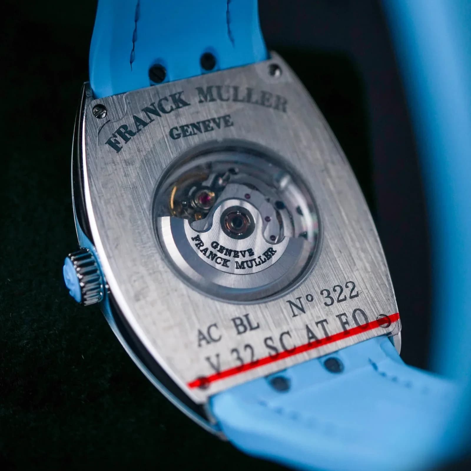 Thumb Vanguard Automatic White Dial Light Blue Rubber Strap