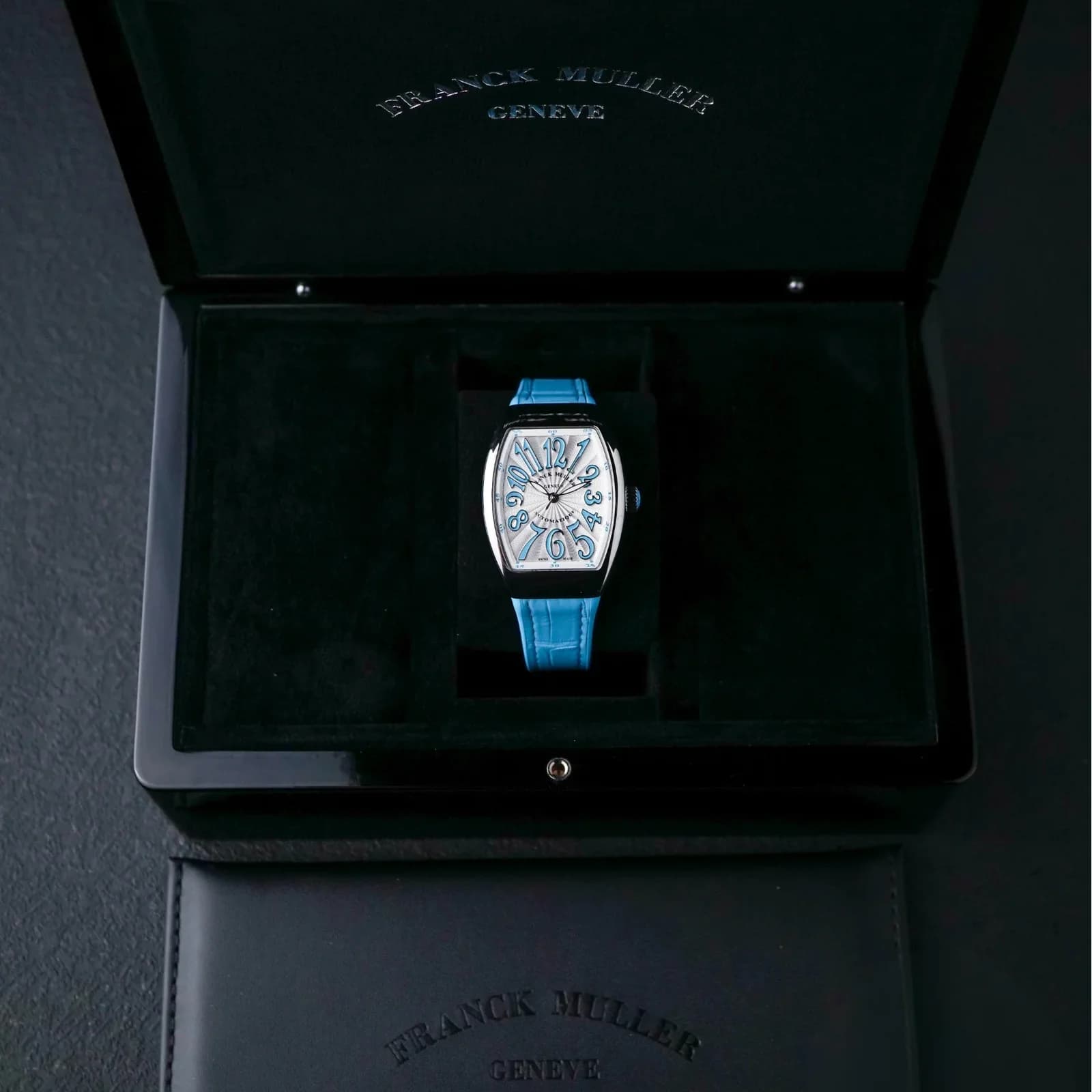 Thumb Vanguard Automatic White Dial Light Blue Rubber Strap