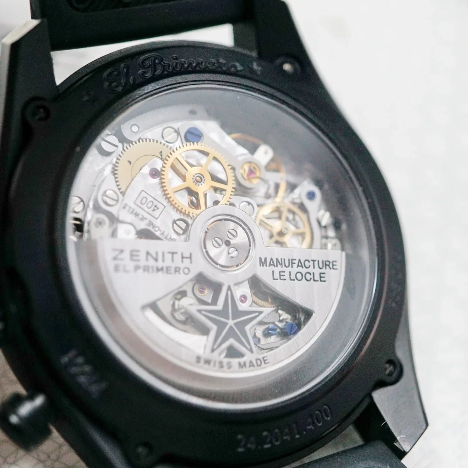 Thumb El Primero Chronomaster 42 Aluminium / Black / Rubber Strap