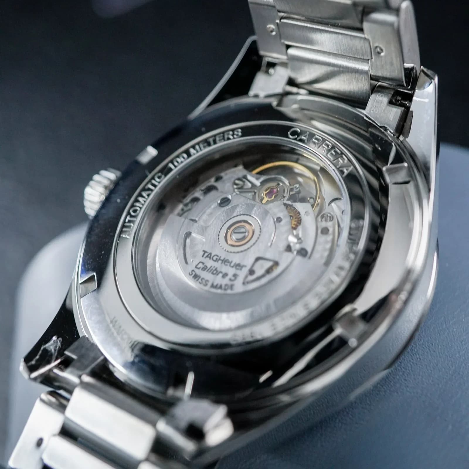 Thumb Carrera Calibre 5 Day-Date Blue Dial Steel Bracelet