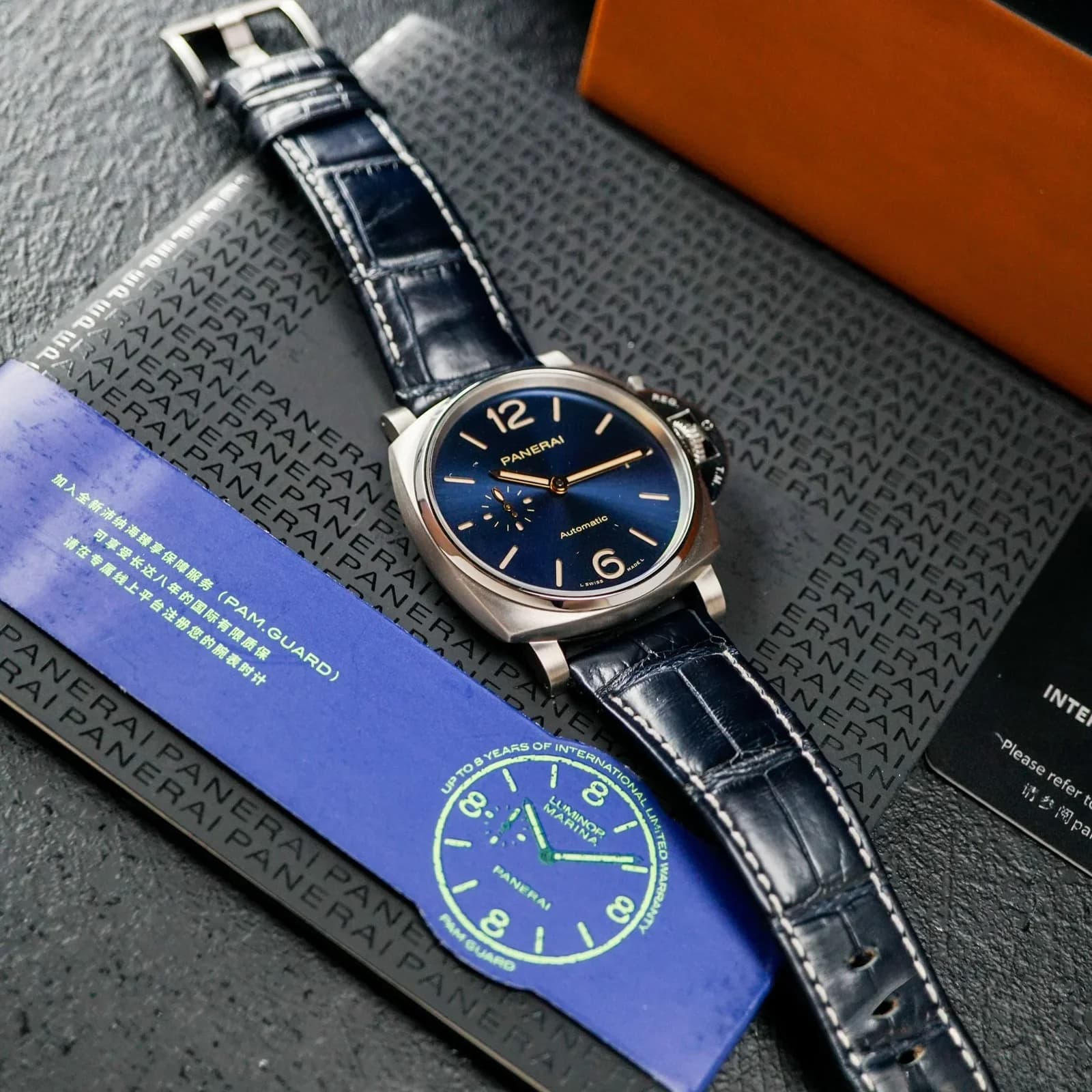 Thumb Luminor Due 42 Automatic Titanium/ Blue