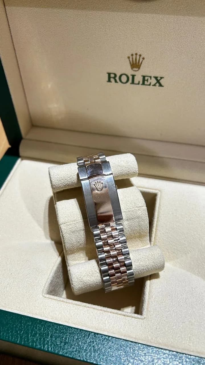 Thumb Datejust 36 Stainless Steel / Everose / Fluted / Slate Roman Diamond / Jubilee