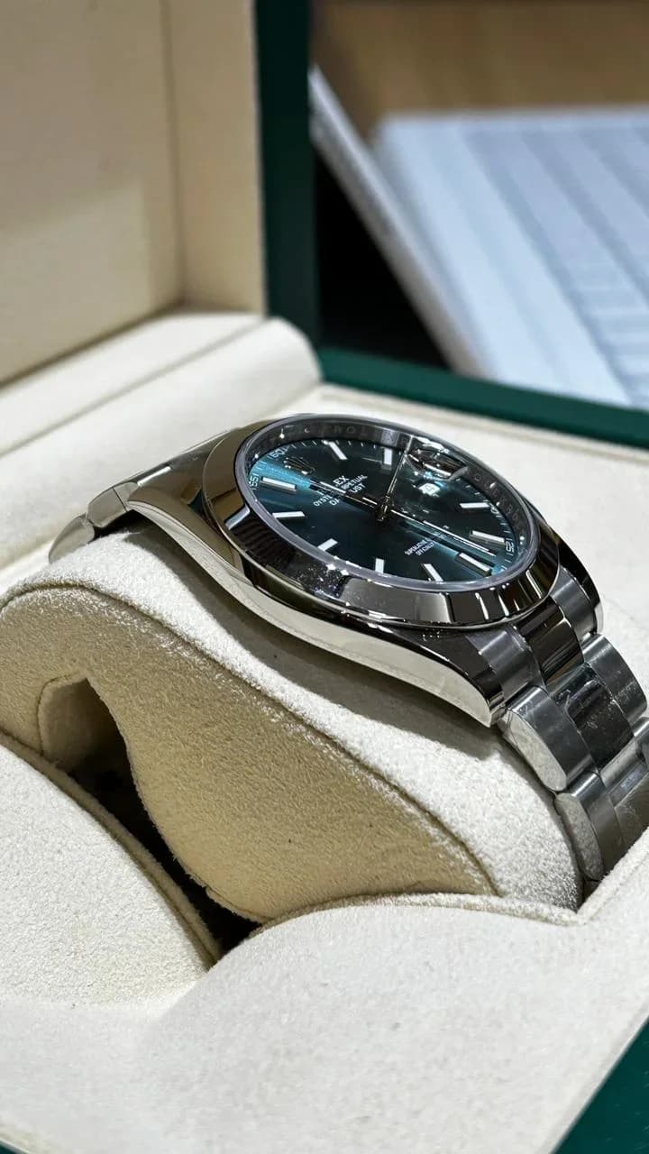 Thumb Datejust 41 Stainless Steel Smooth / Jubilee / Green