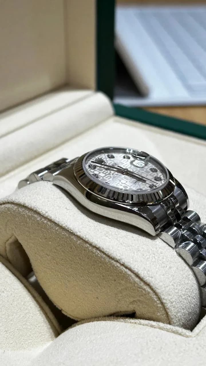 Thumb Datejust 31 Silver Computer Dial With Diamond 
