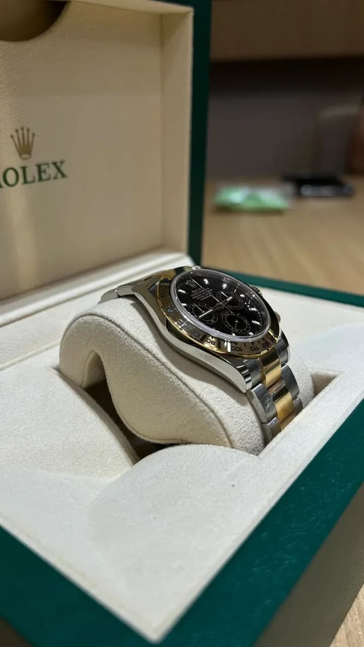 Thumb Cosmograph Daytona Stainless Steel - Yellow Gold / Black / Oyster