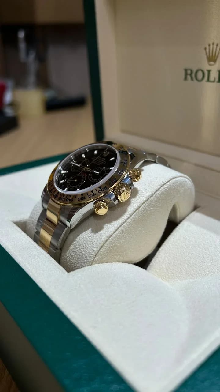 Thumb Cosmograph Daytona Stainless Steel - Yellow Gold / Black / Oyster