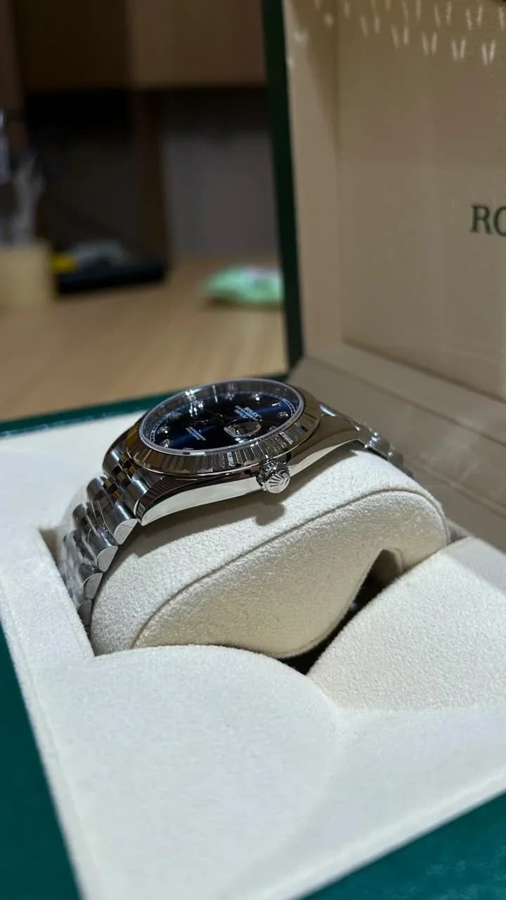 Thumb Datejust 41 Stainless Steel Fluted / Jubilee  / Blue - Diamond