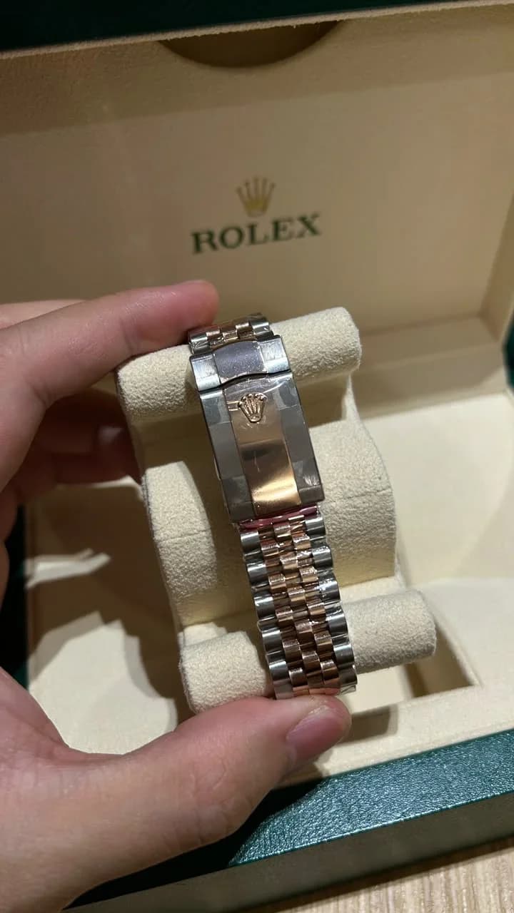 Thumb Datejust 41 Rolesor Everose Fluted / Jubilee / Sundust - Diamond