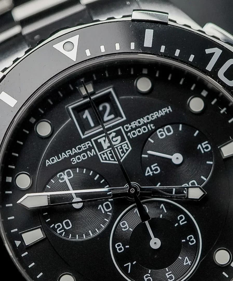 Thumb Aquaracer 300M Quartz Chronograph 43 Stainless Steel / Black / Bracelet