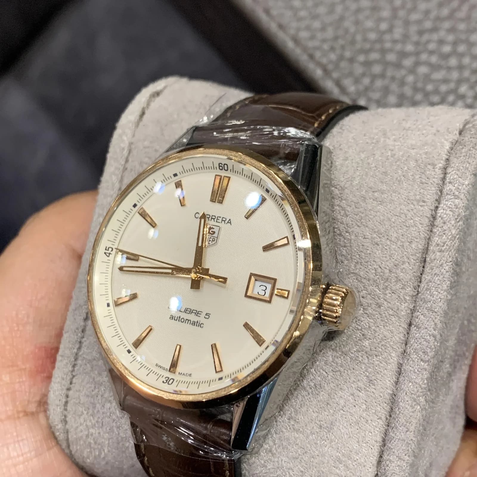 Thumb Carrera Calibre 5 39 Stainless Steel / Rose Gold / Silver / Alligator