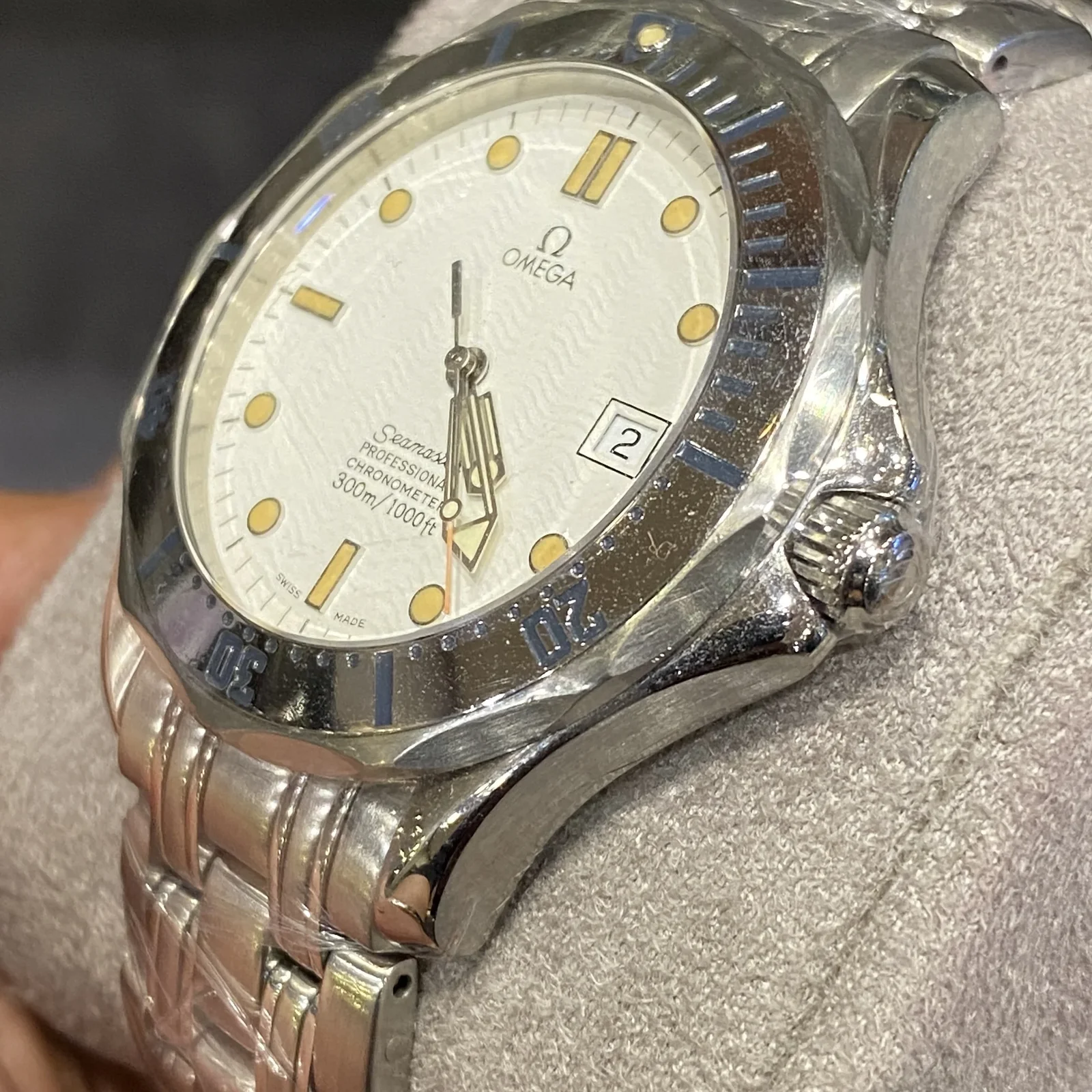 Thumb Seamaster Diver 300M Automatic 41 Stainless Steel / White / Bracelet
