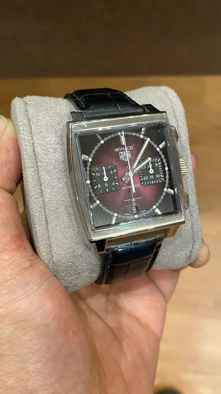 Thumb Monaco Calibre Heuer 02 Stainless Steel / Purple