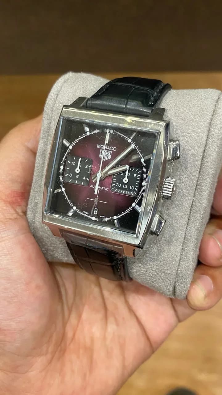 Thumb Monaco Calibre Heuer 02 Stainless Steel / Purple