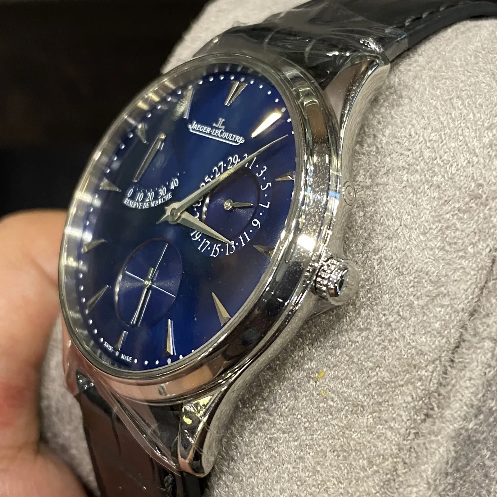 Thumb Master Ultra Thin Réserve de Marche Stainless Steel / Blue / Alligator