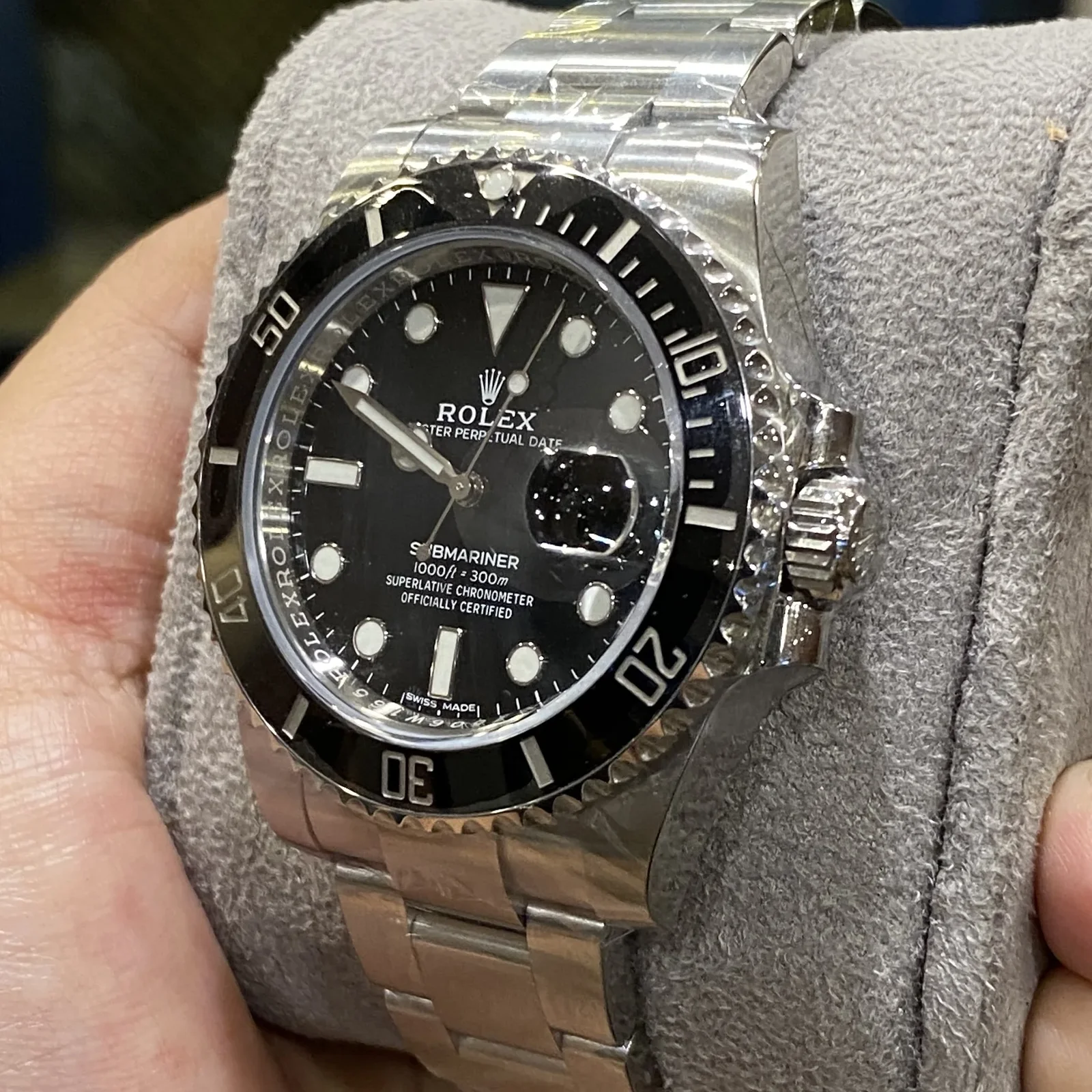 Thumb Submariner Date Stainless Steel / Black / Cerachom
