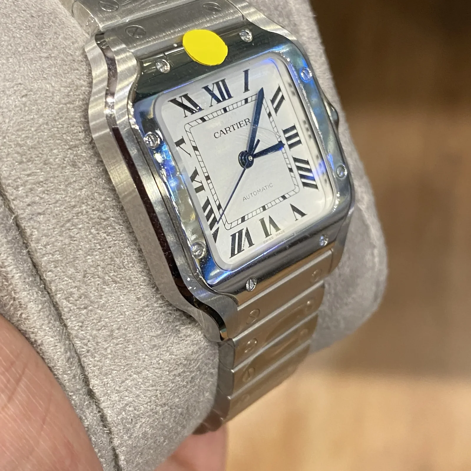 Thumb Santos Medium Automatic Stainless Steel / White