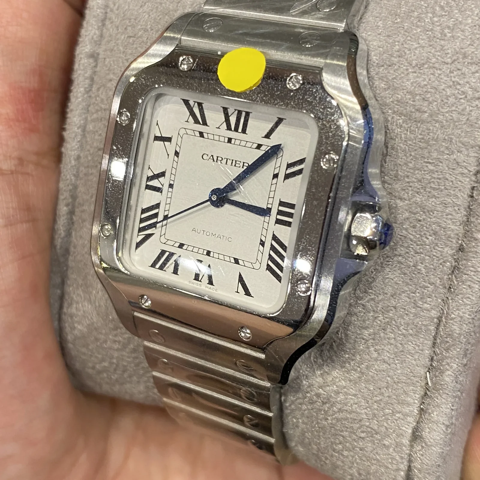 Thumb Santos Medium Automatic Stainless Steel / White