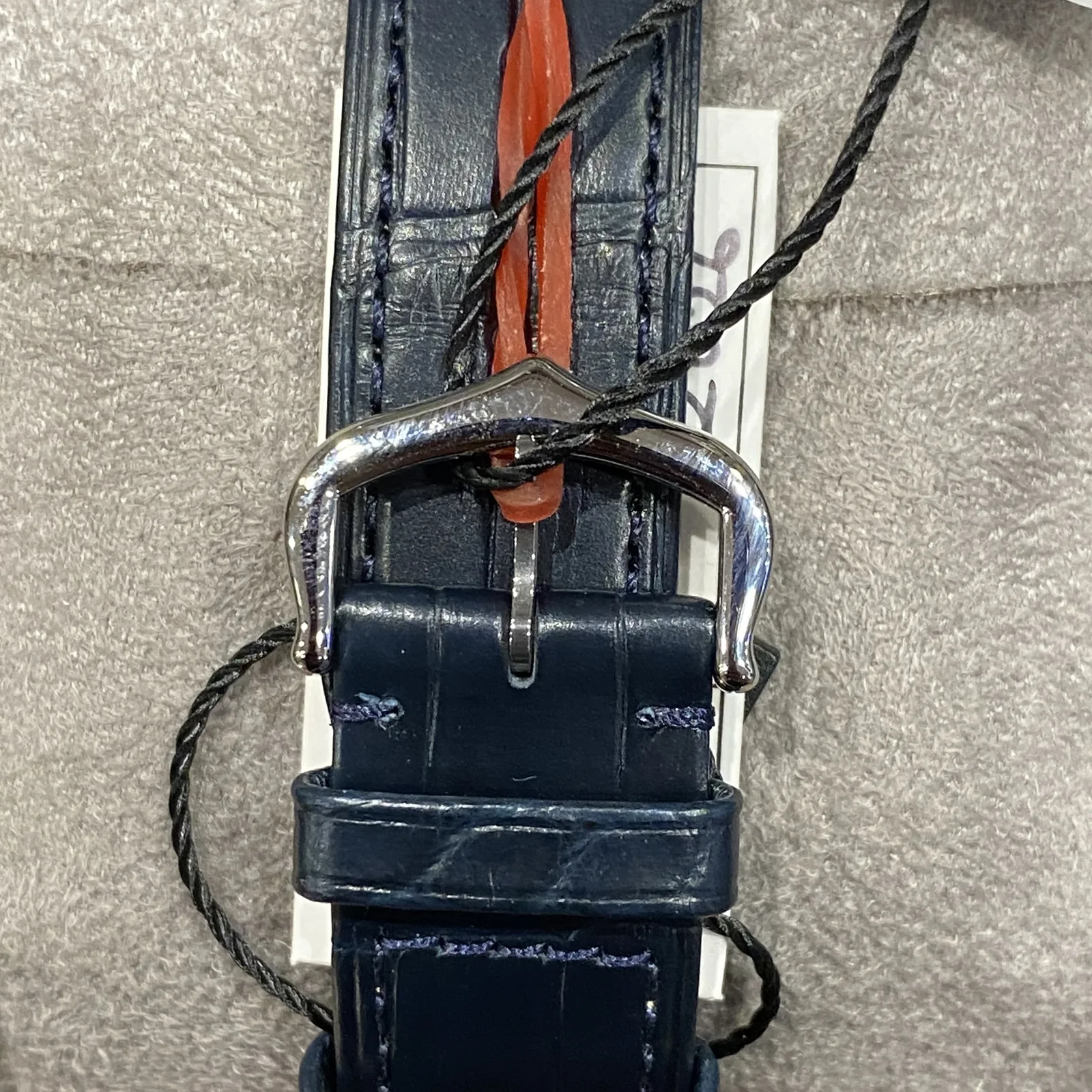 Thumb Santos Dumont Large Silver / Leather Strap
