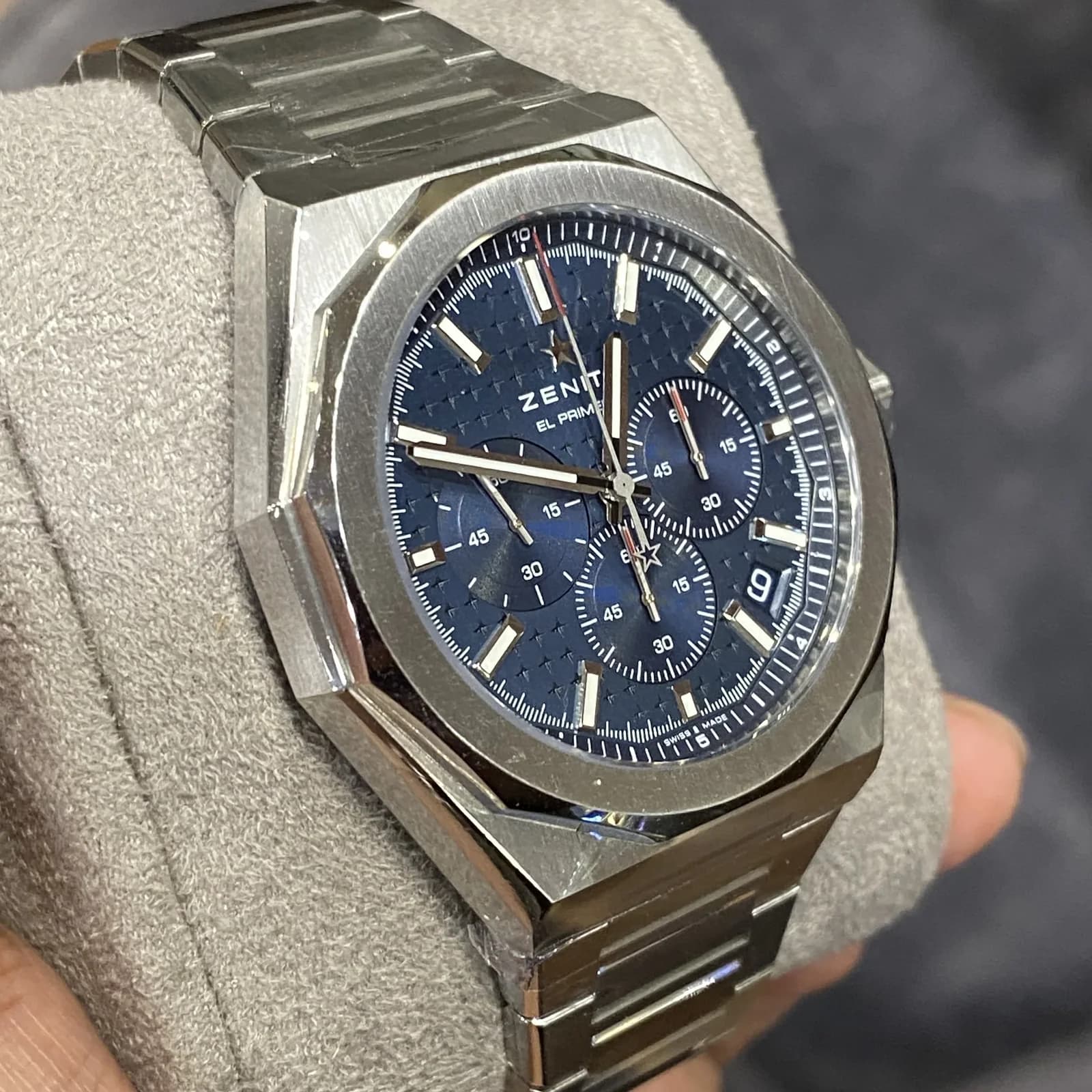 Thumb Defy Skyline Chrono Stainless Steel / Blue