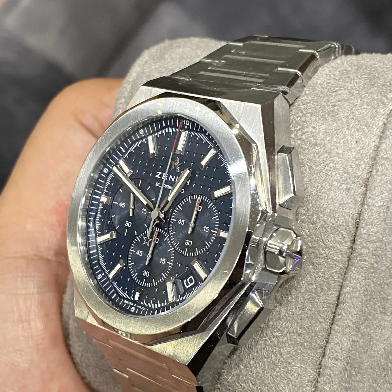 Thumb Defy Skyline Chrono Stainless Steel / Blue