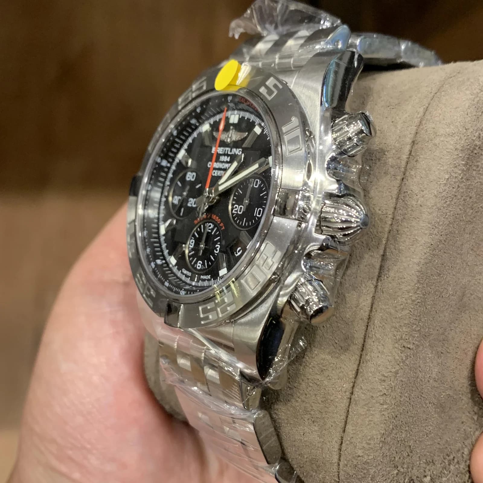 Thumb Chronomat 44 Stainless Steel / Black / Bracelet