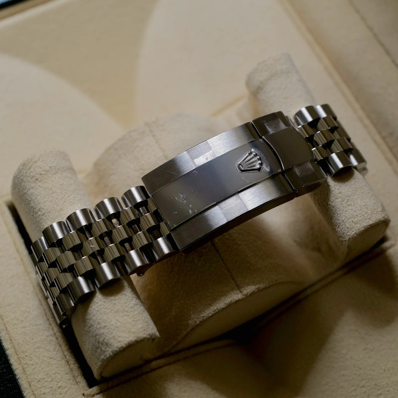 Thumb Sky-Dweller Stainless Steel - White Gold / Blue / Jubilee