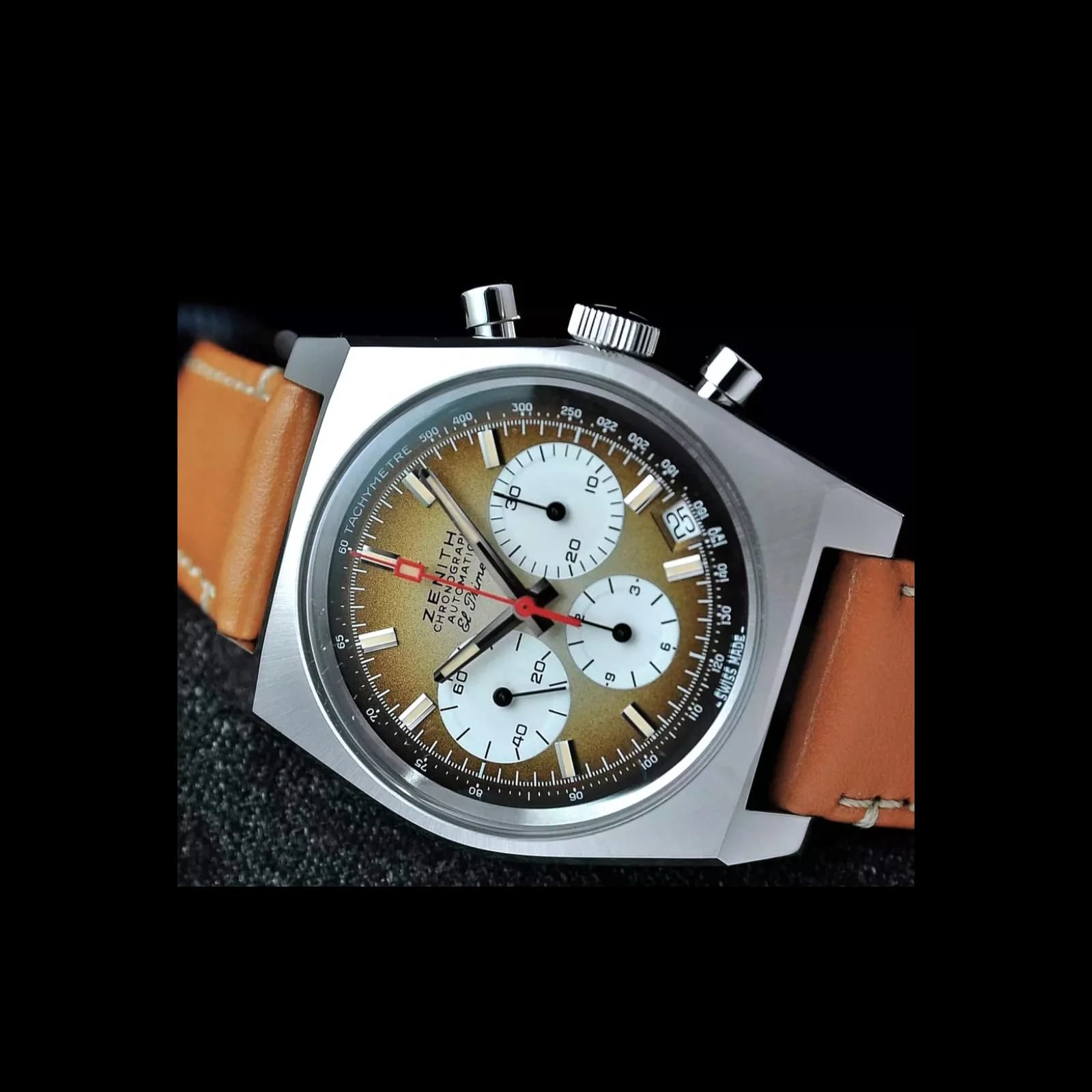 Thumb El Primero A385 Revival Stainless Steel / Brown