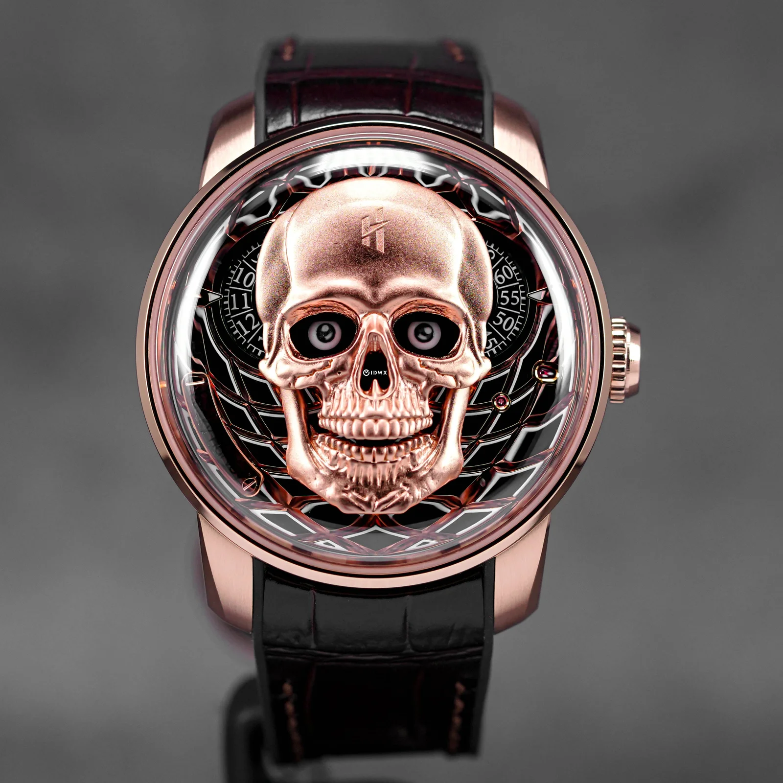 Thumb Rose Gold Skull Automatic