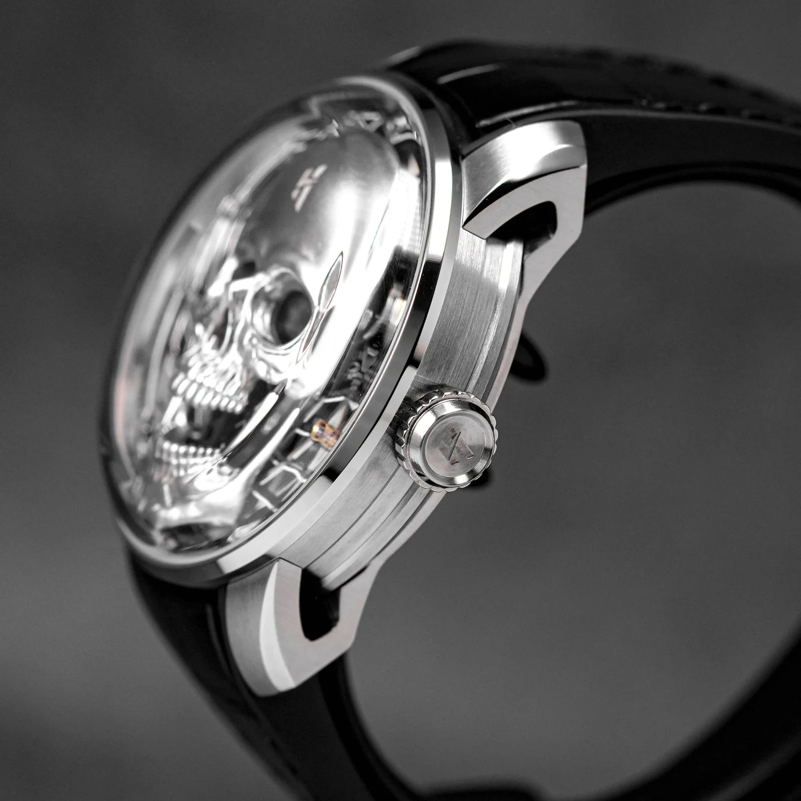 Thumb Silver Skull Automatic