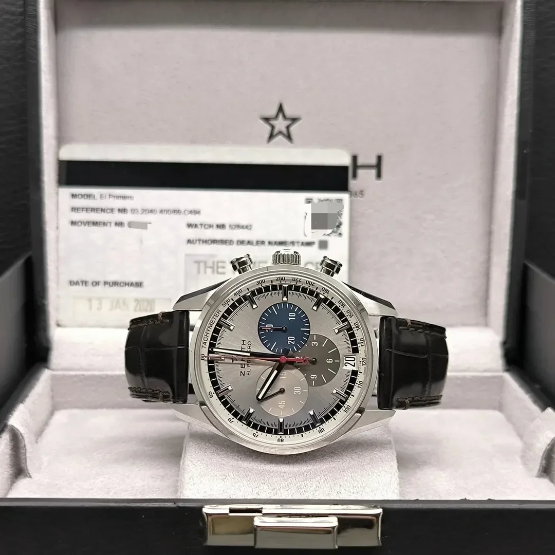 Thumb El Primero Chronomaster 42 Stainless Steel / Silver / Alligator