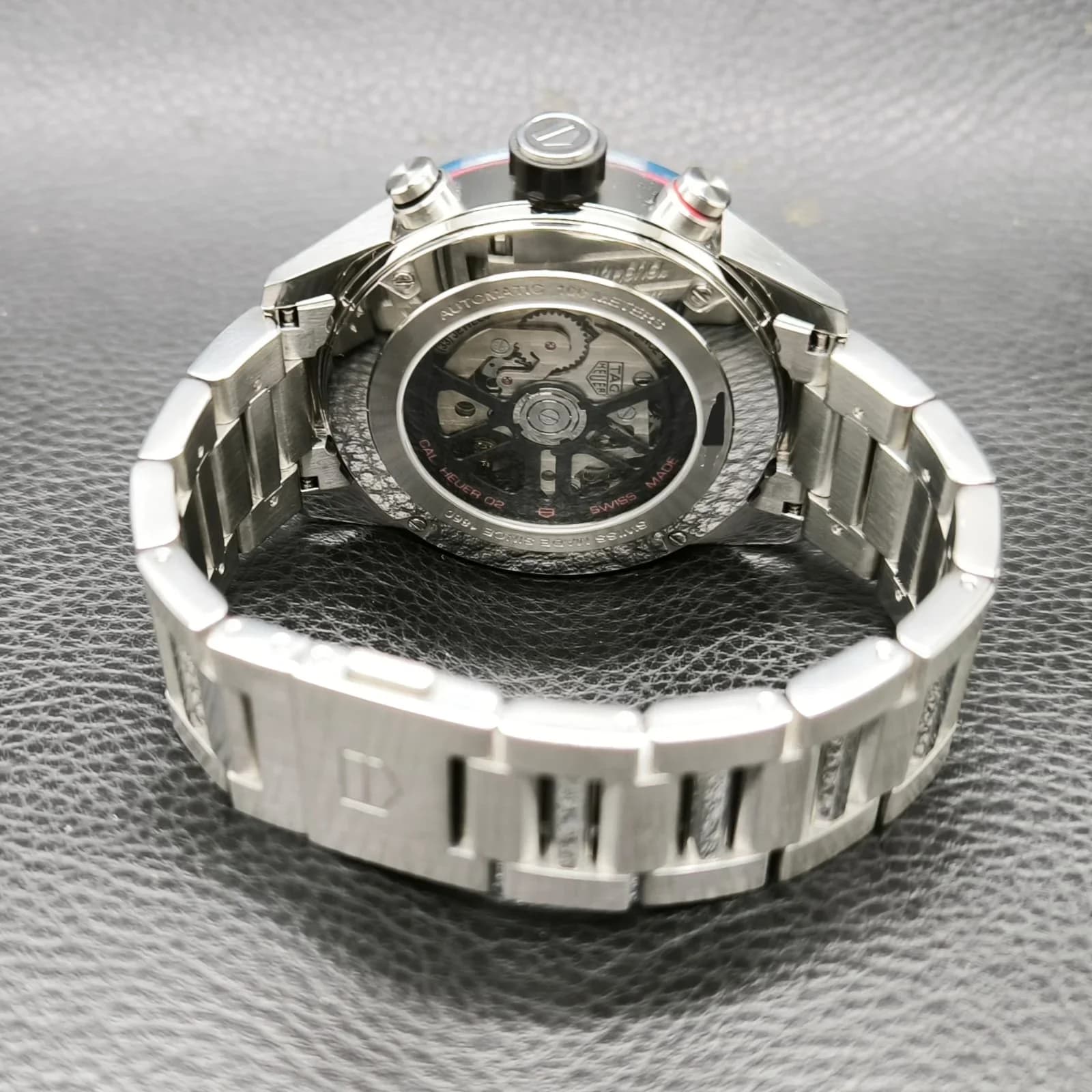 Thumb Carrera Calibre Heuer 02 45 Stainless Steel / Blue Ceramic / Skeleton / Bracelet