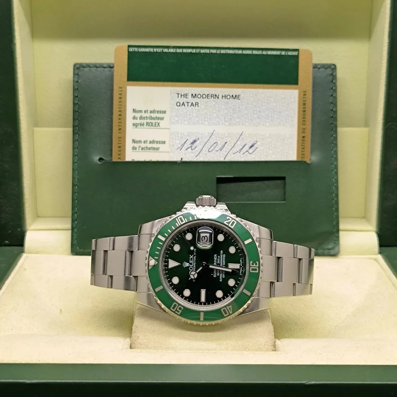 Thumb Submariner Date Stainless Steel / Green / Cerachom
