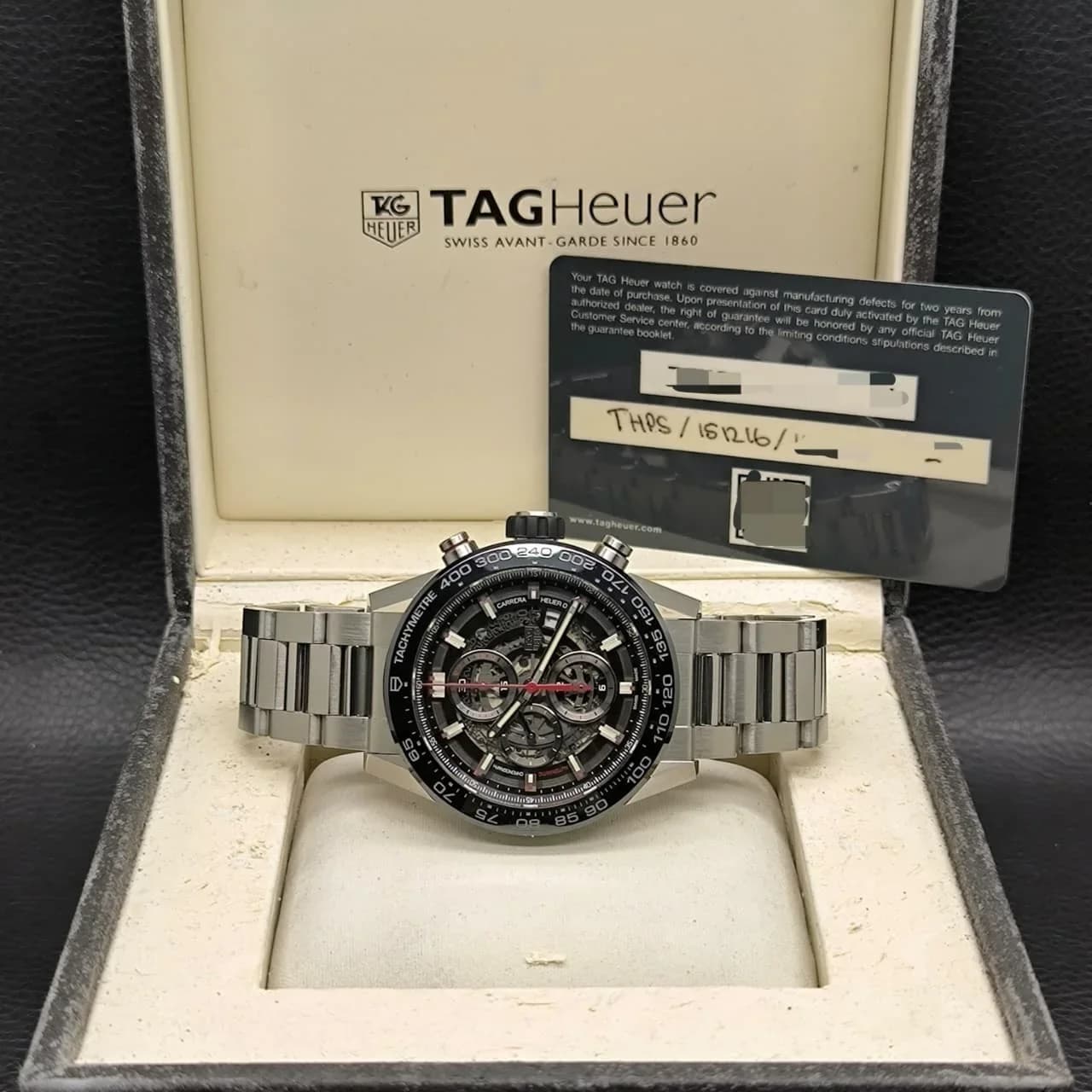 Thumb Carrera Calibre Heuer 01 45 Stainless Steel / Skeleton / Bracelet