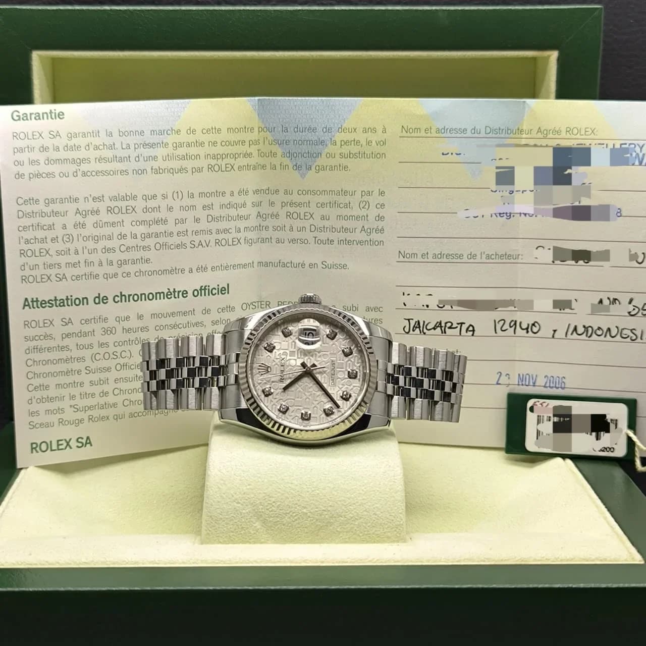 Thumb Datejust 36 Stainless Steel Fluted / Jubilee / Silver Computer