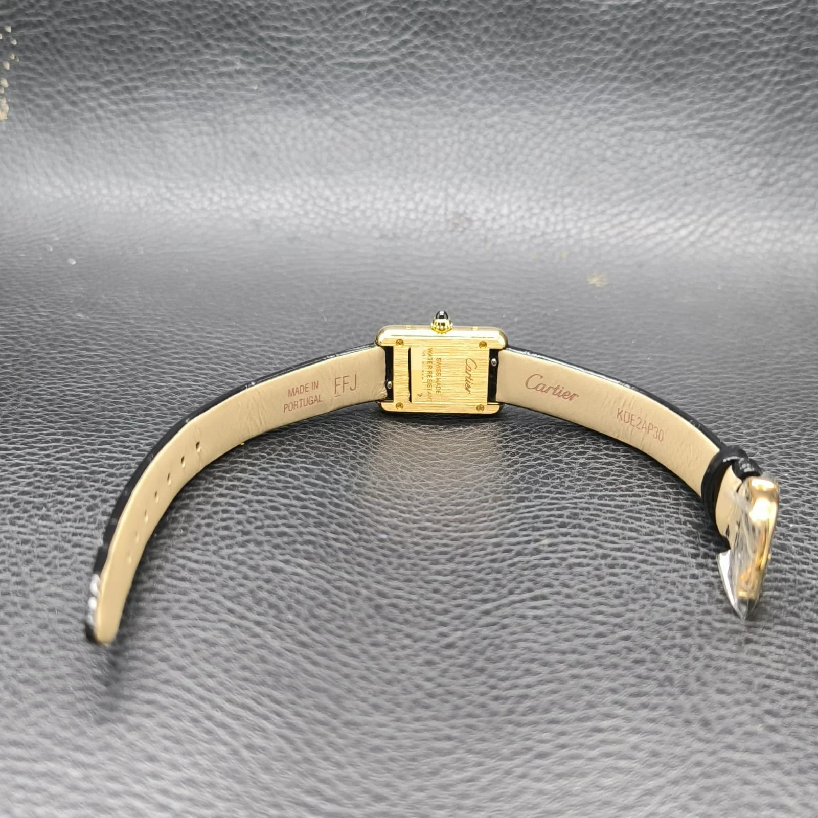 Thumb Tank Louis Mini Yellow Gold / Leather Strap