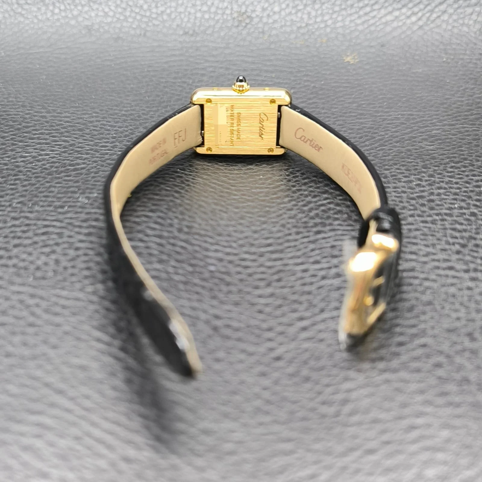 Thumb Tank Louis Mini Yellow Gold / Leather Strap