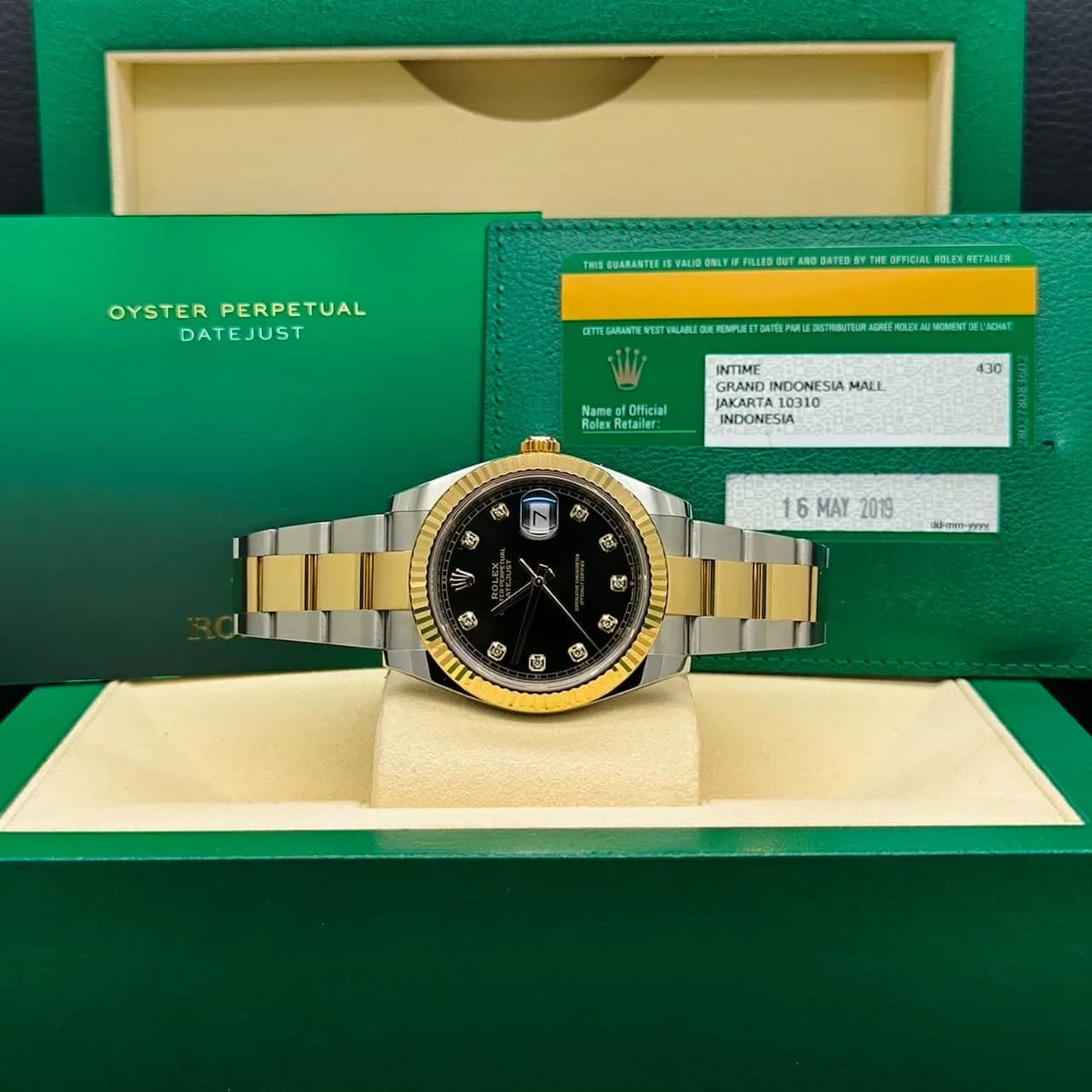 Thumb Datejust 41 Rolesor Yellow Fluted / Oyster / Black - Diamond