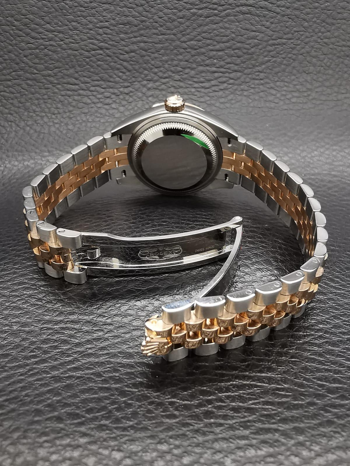 Thumb Lady-Datejust 28 Rolesor Rose Fluted / Jubilee / MOP