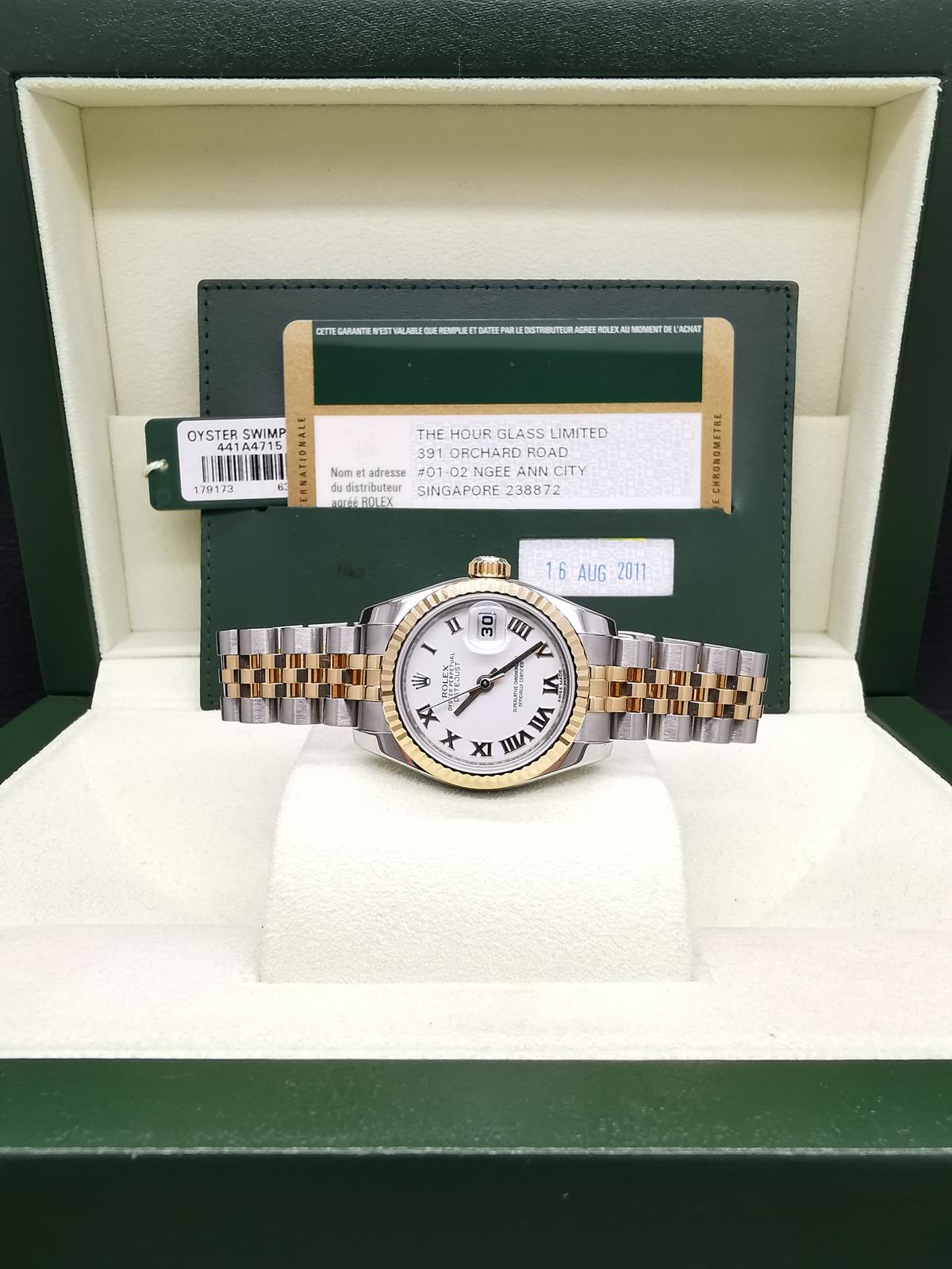 Thumb Lady-Datejust 26 Rolesor Fluted White Jubilee