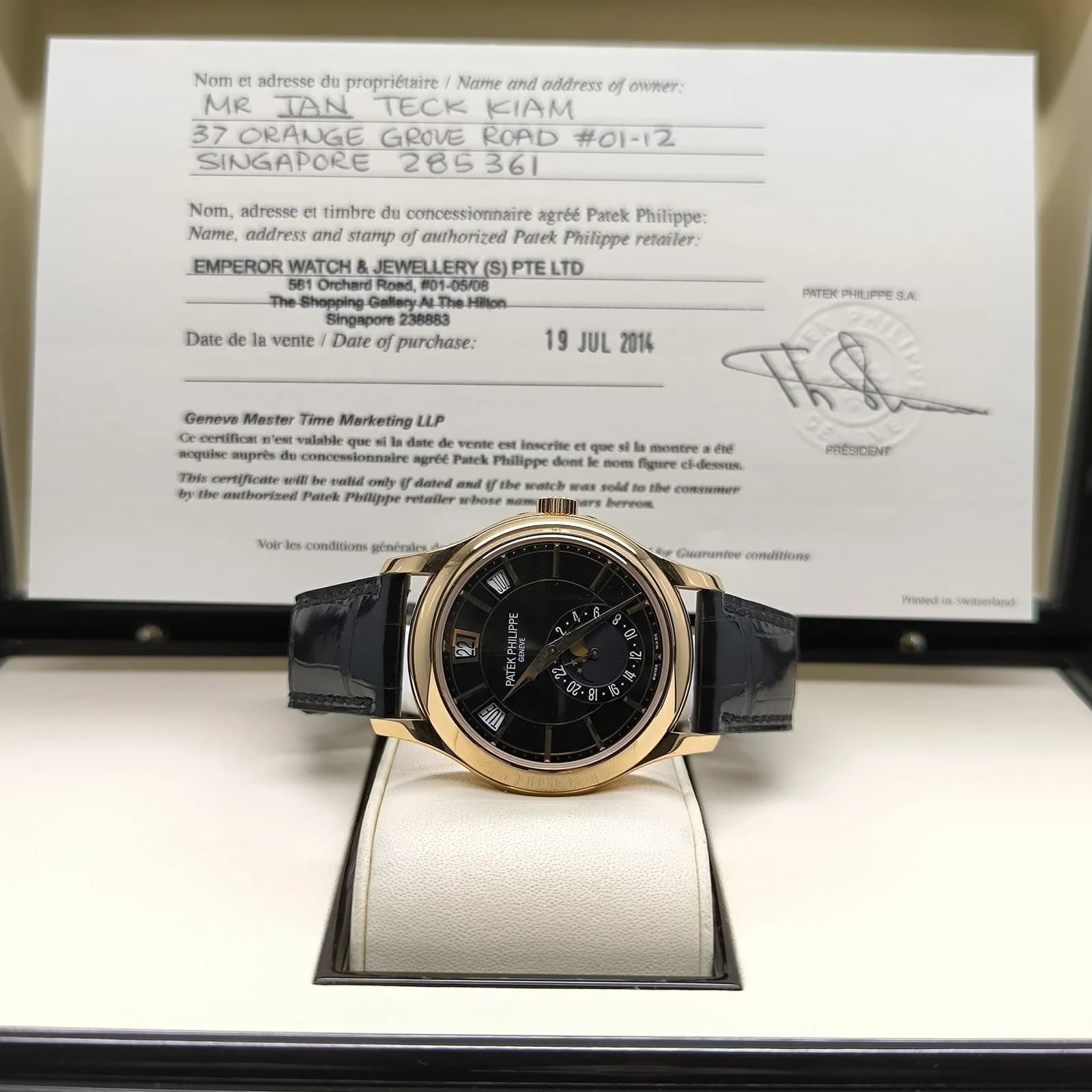 Thumb Annual Calendar 5205 Rose Gold / Black