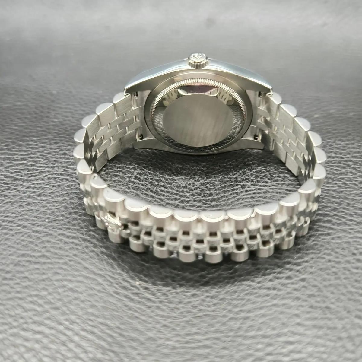 Thumb Datejust 36 Stainless Steel Fluted / Jubilee / White Roman