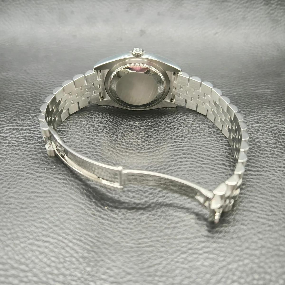 Thumb Datejust 36 Stainless Steel Fluted / Jubilee / White Roman